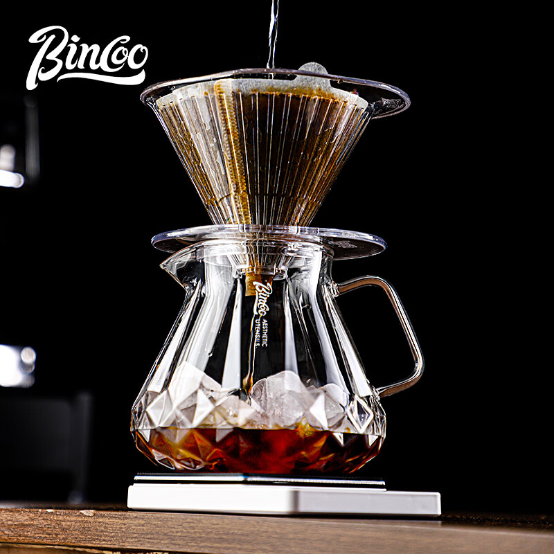Bincoo glass hand brewed coffee pot cooled iced American tasting cup cold brew pot hand brewed sharing pot