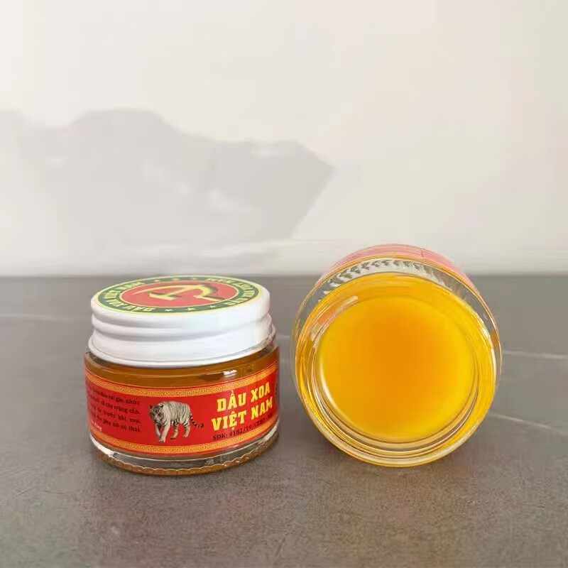 White Tiger Wanjin Vietnamese Army Cream Original White Tiger Active Cream Pentagram Army Cream Cooling Oil Tiger Oil Soldier Cream Military Supplies Vietnam Tiger Army Cream 16g Red Version 5 Bottles