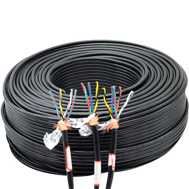 Twisted pair shielded wire 2/4/6/8/10/12 multi-core control cable 485 communication line signal line RVVSP/RVSP RVSP twisted pair 2*0.3 square circle 100 meters