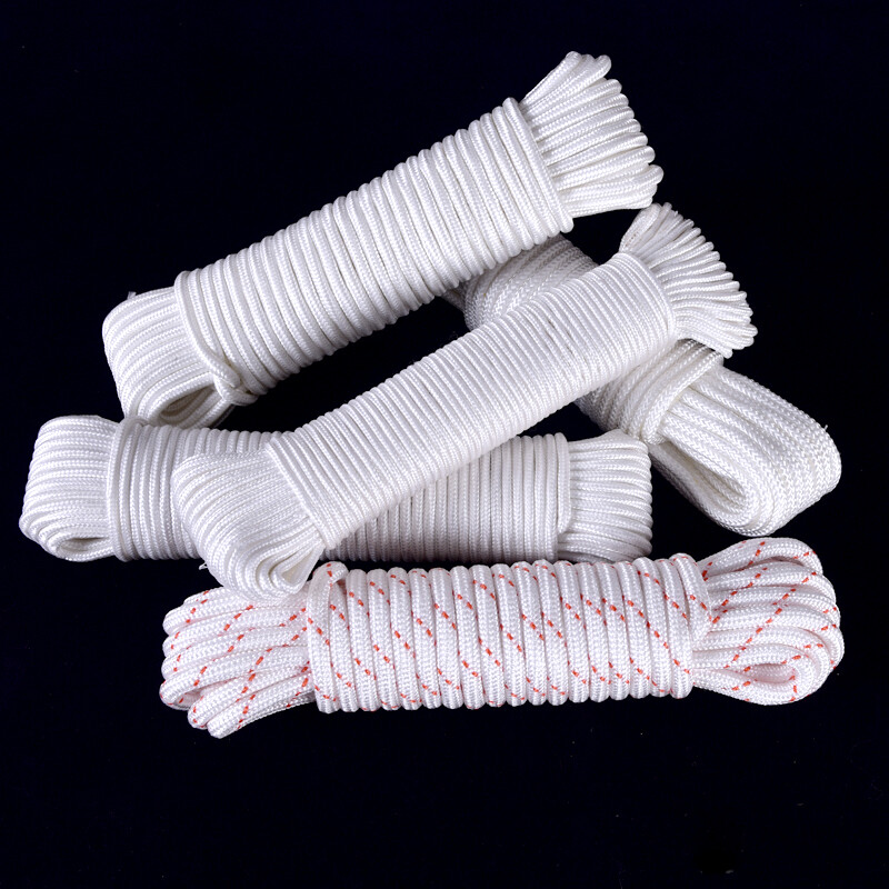 Xingba nylon rope wear-resistant binding rope outdoor sun-resistant clothes drying tent brake flag-raising rope car rope handmade polyester rope 8mm 100 meters