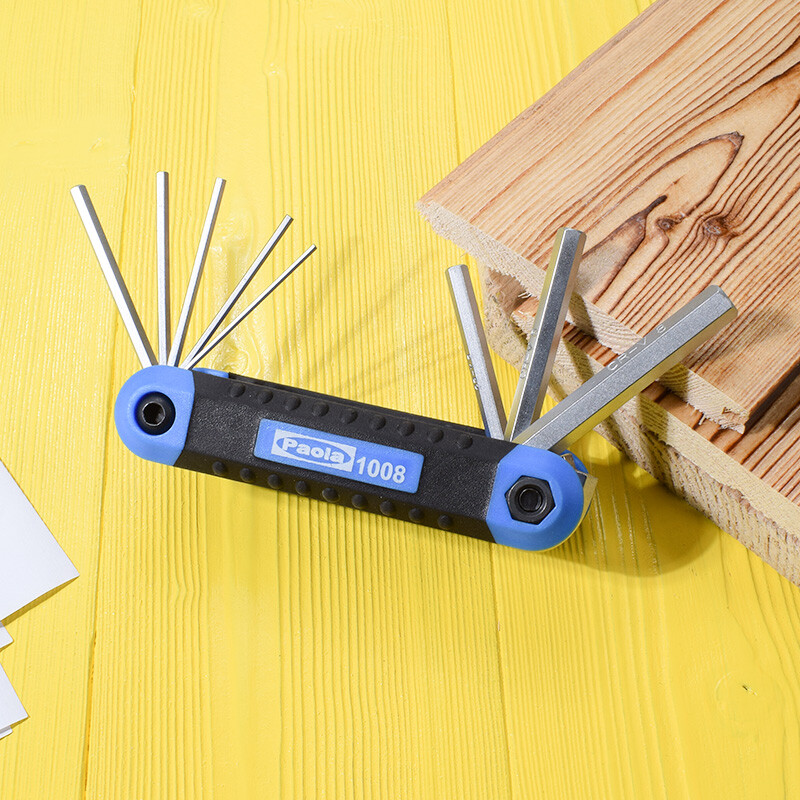 Paola hexagonal wrench tool set 8-piece folding metric hexagonal wrench hexagonal wrench 1008