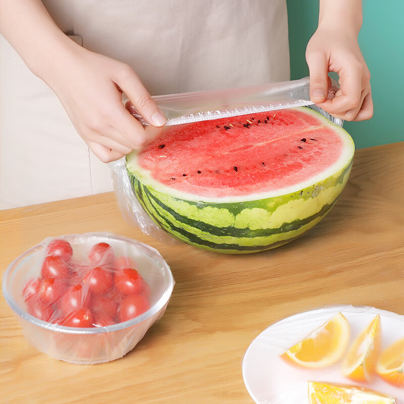 Meiya disposable cling film cover, food grade elastic self-sealing dust-proof, universal size, tableware and dish cling cover, universal dish cover, 100 pieces