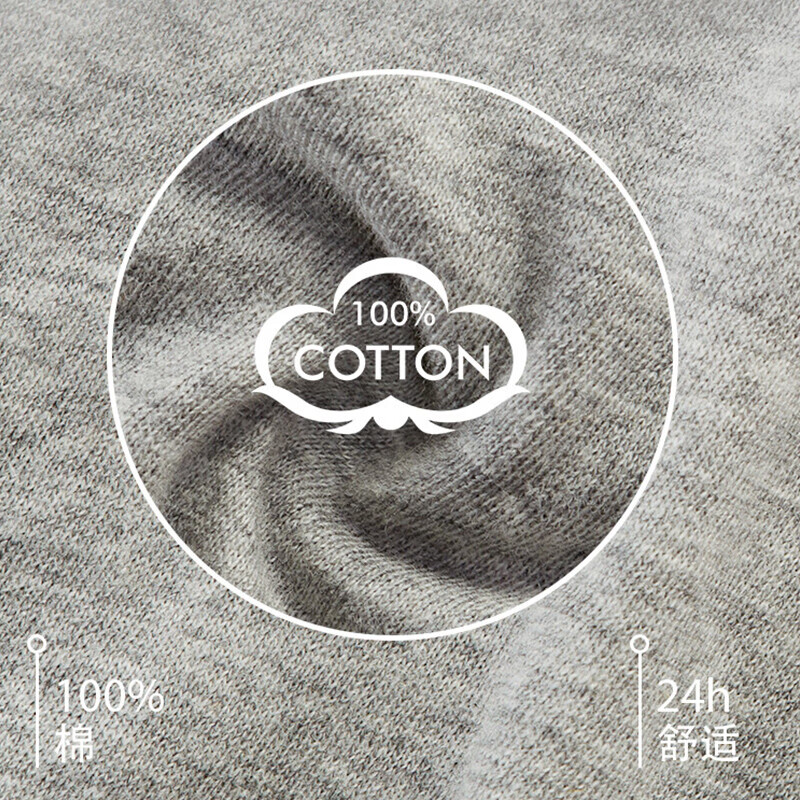 Yiershuang 2-pack 100% cotton men's short-sleeved ribbed old man's shirt T-shirt undershirt round neck cotton M/165