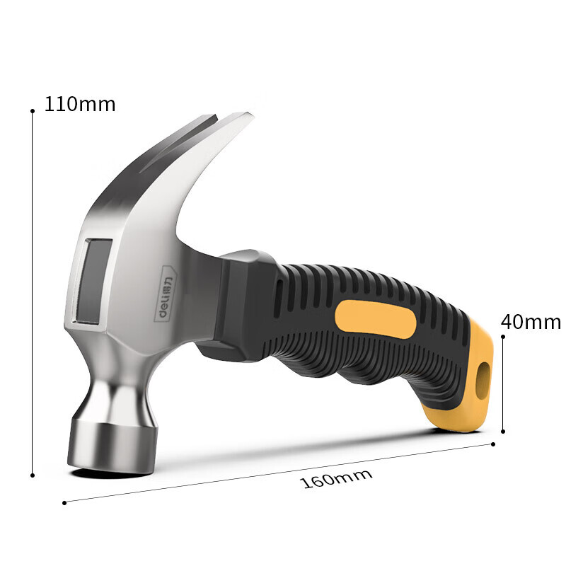 Deli claw hammer mini fiber handle claw hammer household nail hammer hammer 0.25kg DL441008