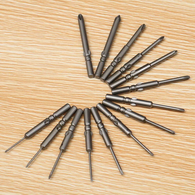 JY801 Cross Electric Bit Strong Magnetic Hardened Electric Bit Tip Electric Screwdriver Bit S2 Steel Electric Screwdriver Bit 5MM Handle 5*60*1.2*25*00#