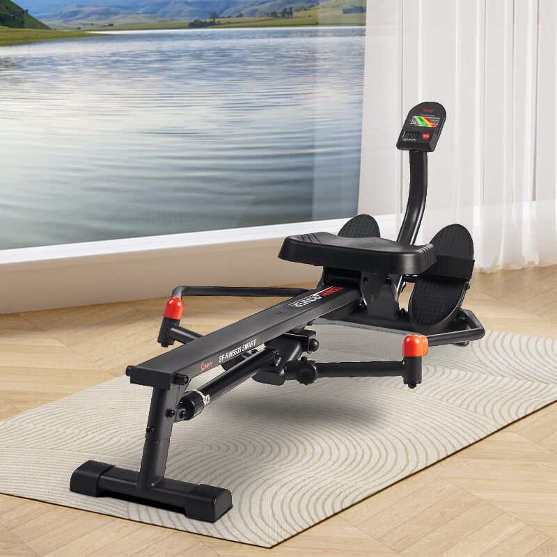 SUNNY sculls rowing machine hydraulic multi-function simulation rowing home sports fitness equipment indoor aerobic rowing machine activity backup 360 pounds large load-bearing | free full body exercise course | door-to-door installation