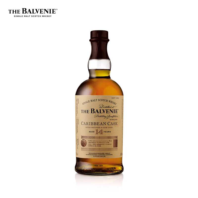 The Balvenie 14-Year-Old Scottish Single Malt Whiskey Wine Gift Box 700ml Caribbean Barrel New Year Gift