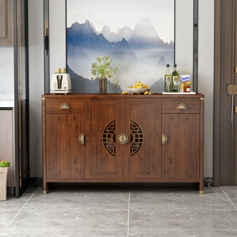 Yanmuzhi (YANMUZHI) new Chinese style sideboard living room wine cabinet integrated wall-mounted home kitchen large capacity storage cabinet multi-functional tea cabinet B108-80 sideboard