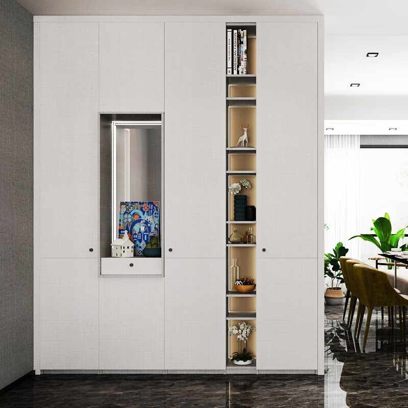 Zhibang Whole House Customized Wardrobe Customized Cloakroom Sliding Door Wardrobe Entry Cabinet Locker Whole House Furniture Customized Modern Simple Simple Love 8.5 Projection Square