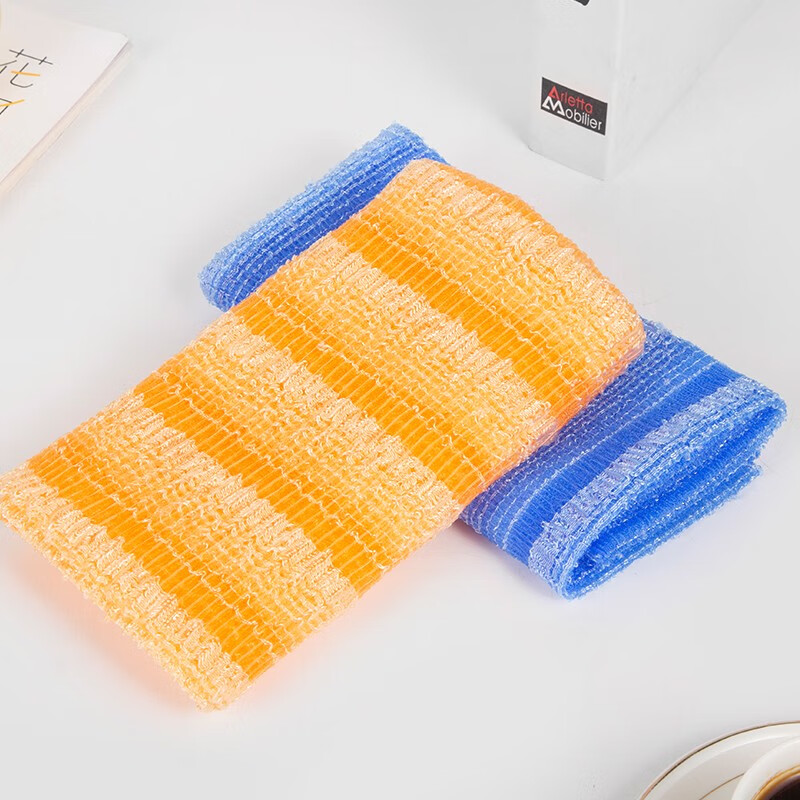 Cyan pomelo imported from Japan powerful back rub bath towel long back strip bath towel unisex bath towel QKG-011 orange 30x100cm/moderate
