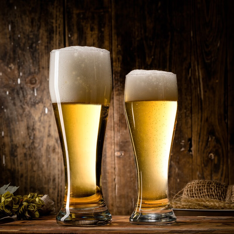 Pasha Paqi beer cup imported blown lead-free glass draft beer cup large capacity beverage cup 520ML two pack 42126