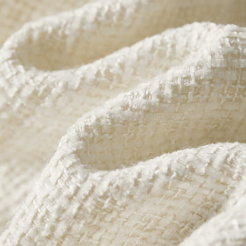 Shandu Bila Spring and Autumn Classic Round Neck Small Fragrance Jacket Women's Commuting and Age-Reducing Versatile Women's Tops Beige M