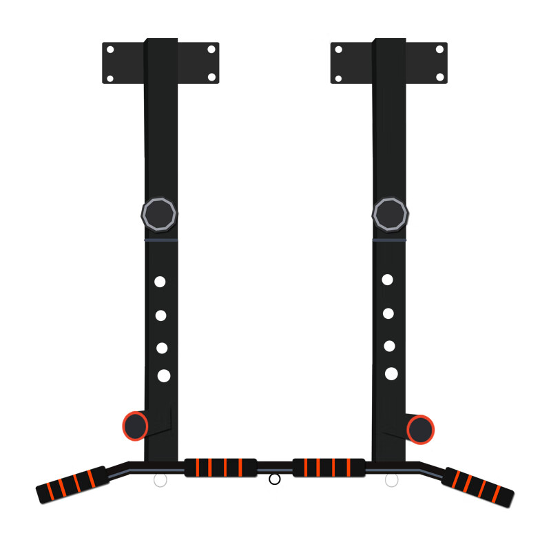 Gu Jianmu household indoor horizontal bar wall top-mounted pull-up punched beam upper household single-bar side hanging bar fitness device white telescopic beam horizontal bar (send tension belt) + installation wrench