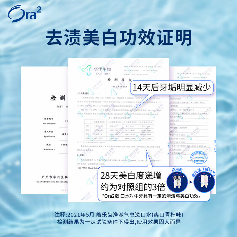 Ora2 Mouthwash (Fresh Peach + Lime/Mint + Apple + Jasmine Tea + Mint) 460ml*5 bottles shipped randomly