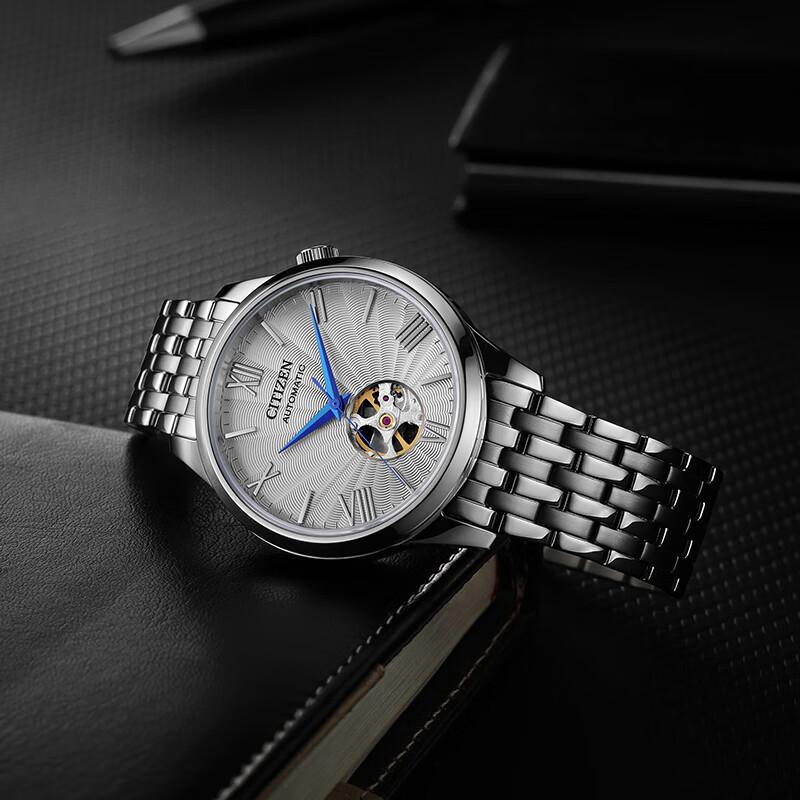 CITIZEN watch men's Japanese and Korean watch small blue needle automatic mechanical steel belt retro student gift for Chinese Valentine's Day NH9130-84A