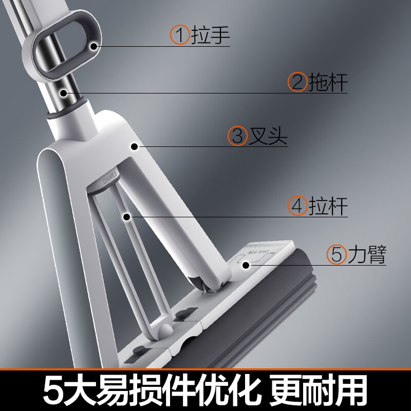 David collodion mop 38cm sponge head pole length 140cm 2 heads M16PVA collodion folded in half to squeeze water