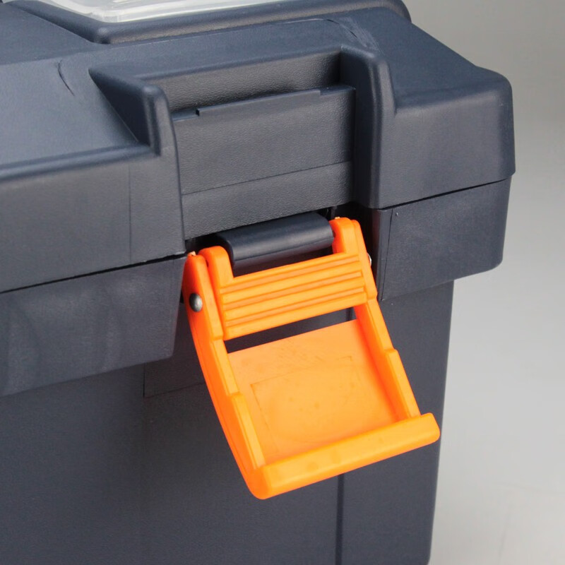 HB reinforced plastic multifunctional household double-layer portable hardware tool box storage box parts box car storage box reinforced double-layer 12-inch storage tool box