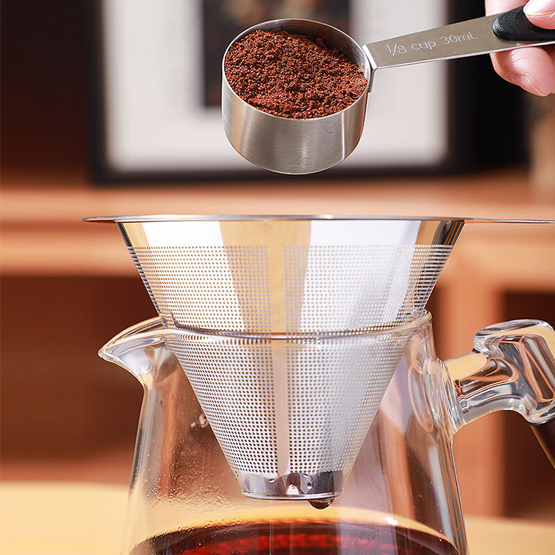 Baijie coffee filter hand-brewed coffee filter filter paper-free drip coffee filter funnel 800 mesh