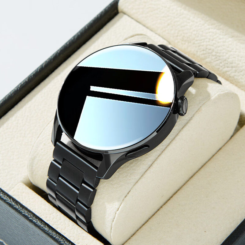 Huawei Hongmeng Huawei's new watch GT5 sports smart watch for men, measuring heart rate, blood oxygen, body temperature, pressure, Bluetooth call, black steel music playback + making and receiving calls