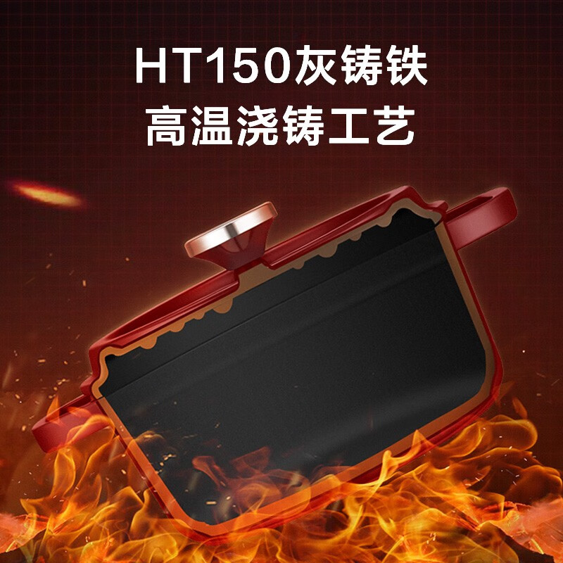 SUPOR enamel pot soup pot 24cm cast iron pot wine red ET24MF01-R