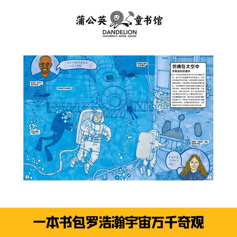 Space Hand-drawn Encyclopedia Children's Picture Book 3-6-8 Years Old Primary School Students Extracurricular Reading Books Young Scientists Dreamers Astronomy, Aeronautics and Astronautics Popular Science Children's Books