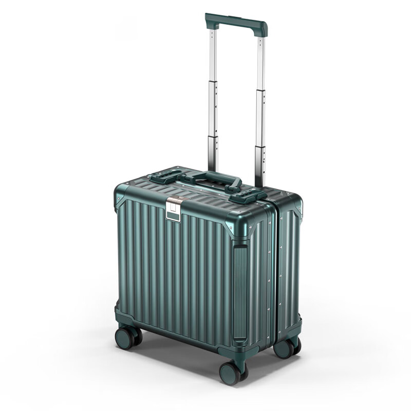 OULUNCHI high-end brand luggage for men and women, new trolley case, men's small boarding case, password box, lightweight travel case, women's silver 20 inches