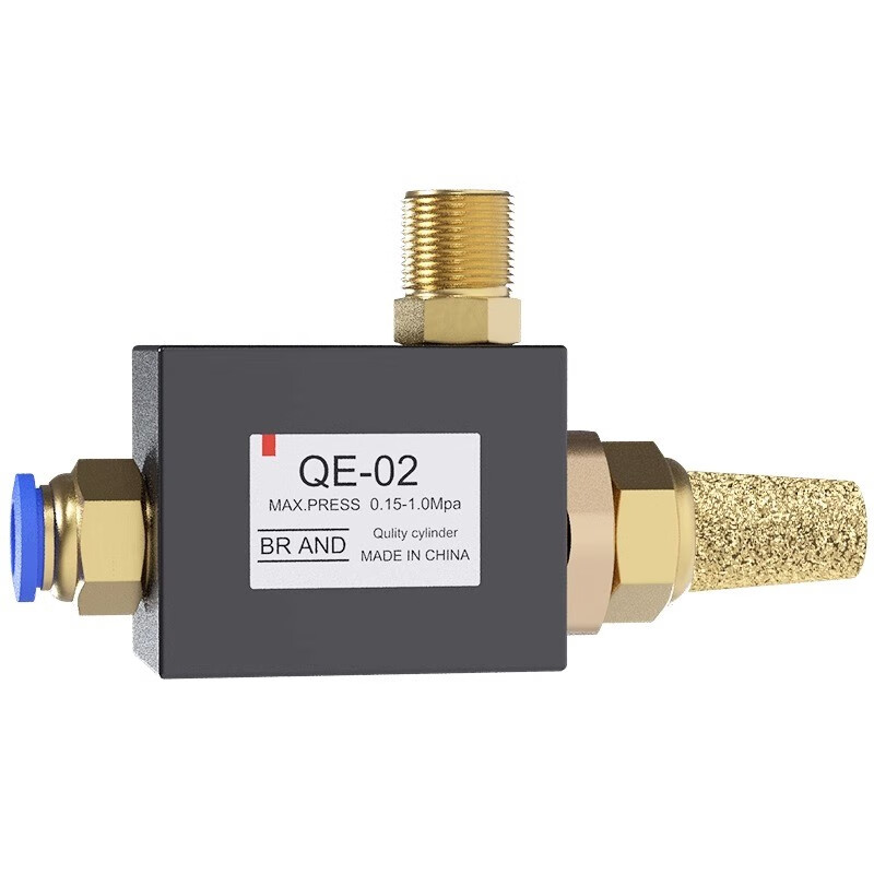 Jie Gong Quick Exhaust Valve Pneumatic Components Quick Exhaust Valve Bleed Complete Set QE-02/QE-03/QE-04 Cylinder Emergency Exhaust Valve QE-04