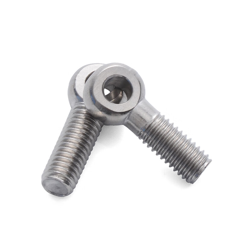 Jinggong 304 stainless steel live joint screws, live joint screws, slip knot screws, lifting rings, fish eye screws, bolts with holes, 6L M10*60 (2 pieces), thread length 50