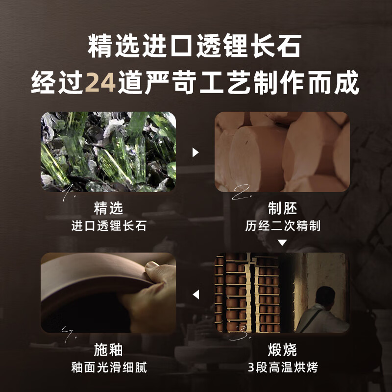 Bear casserole wide mouth claypot rice stew pot high temperature resistant non-cracking 2.5L chicken soup pot ceramic pot G0054-S02