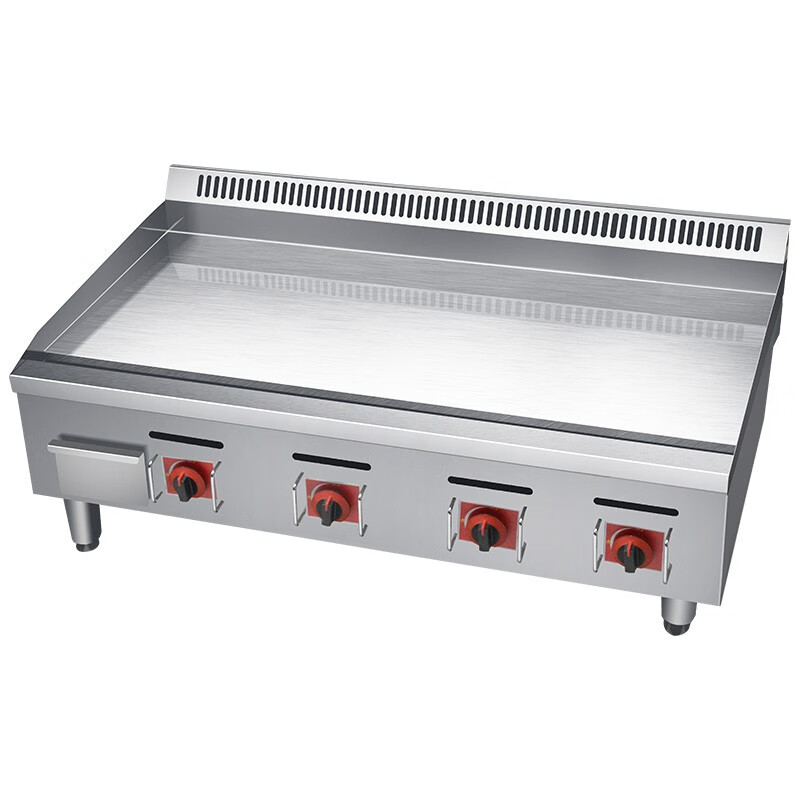 Hotkitch electric griddle commercial large hand cake machine desktop steak frying machine Teppanyaki squid grilled cold noodles Dorayaki thickened gas griddle stall snack equipment customized 1.2-meter mirror chrome-plated gas griddle