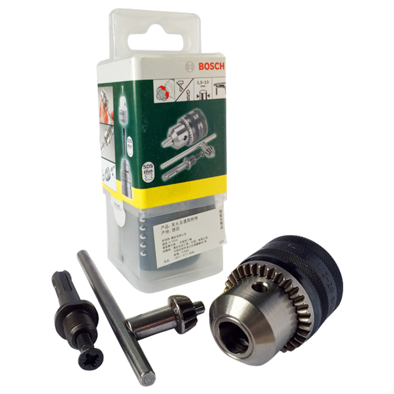 Bosch (BOSCH) Bosch (Bosch) original accessory drill chuck series four-pit to three-jaw chuck set 1.5-13mm drill chuck