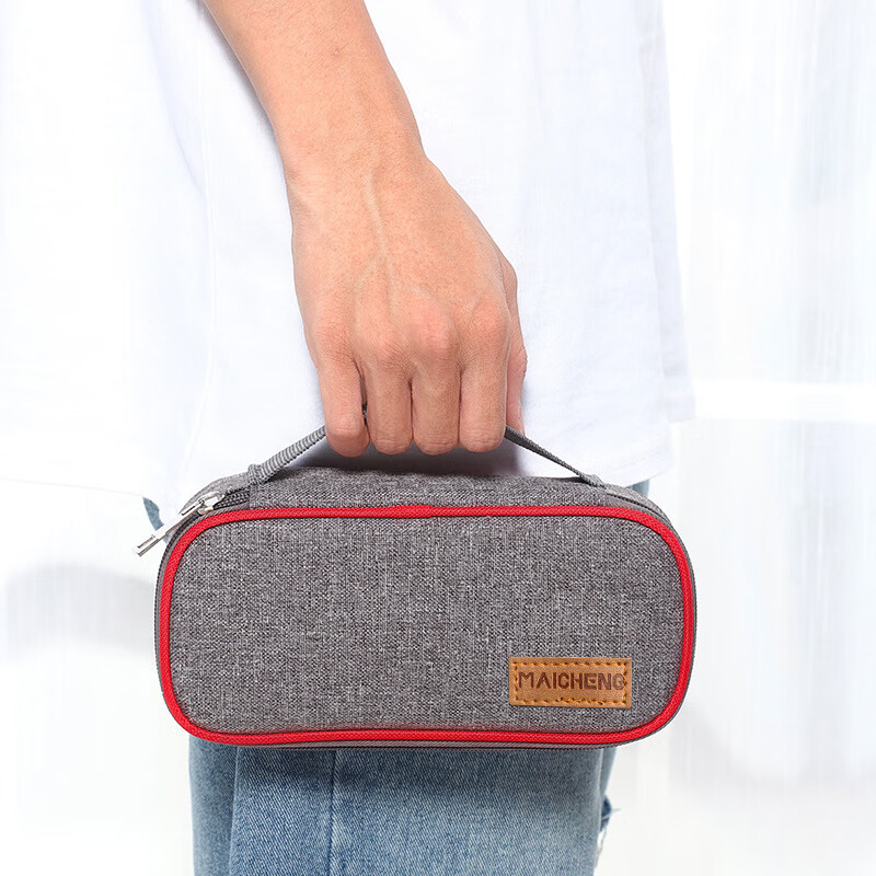 Aishangyou Insulin Refrigerator Box Portable 2-8°C Drug Refrigeration Bag Breast Milk Cooling Insulated Bag Interferon Insulated Box 2-8°C Storage Coffee Color + 2 Ice Bars