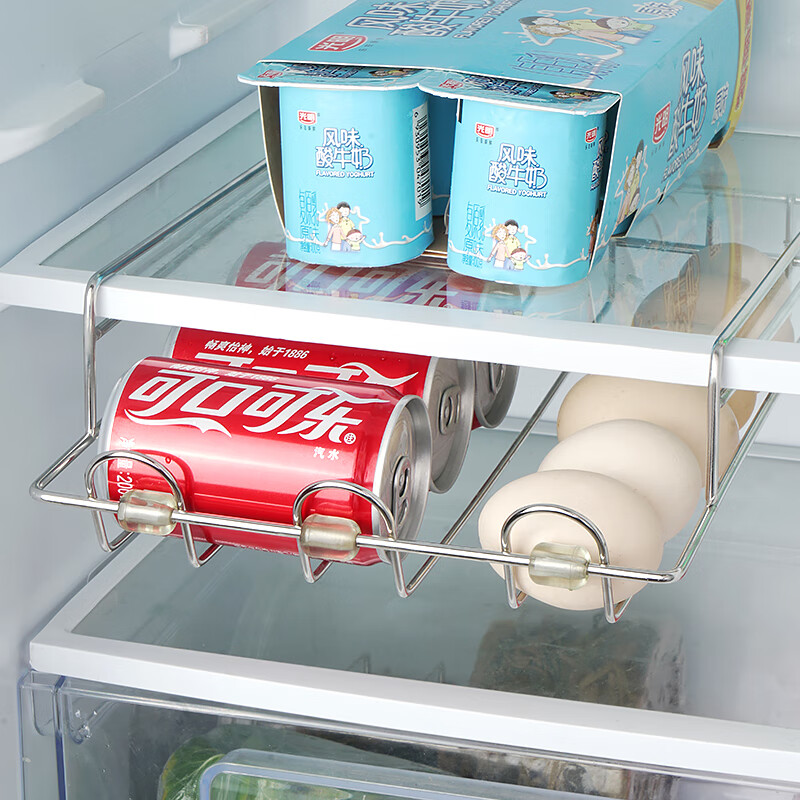 Huili 304 stainless steel egg storage box refrigerator drawer rolling egg tray storage rack automatic egg rolling refrigerator rack 304 stainless steel