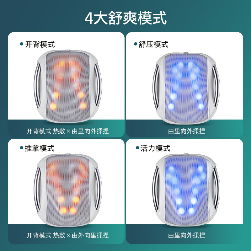 Philips (PHILIPS) waist massager, multi-functional lumbar massager, lumbar kneading, hot compress, lumbar muscle strain massage cushion, pillow 5101B gray birthday New Year gift annual party gift