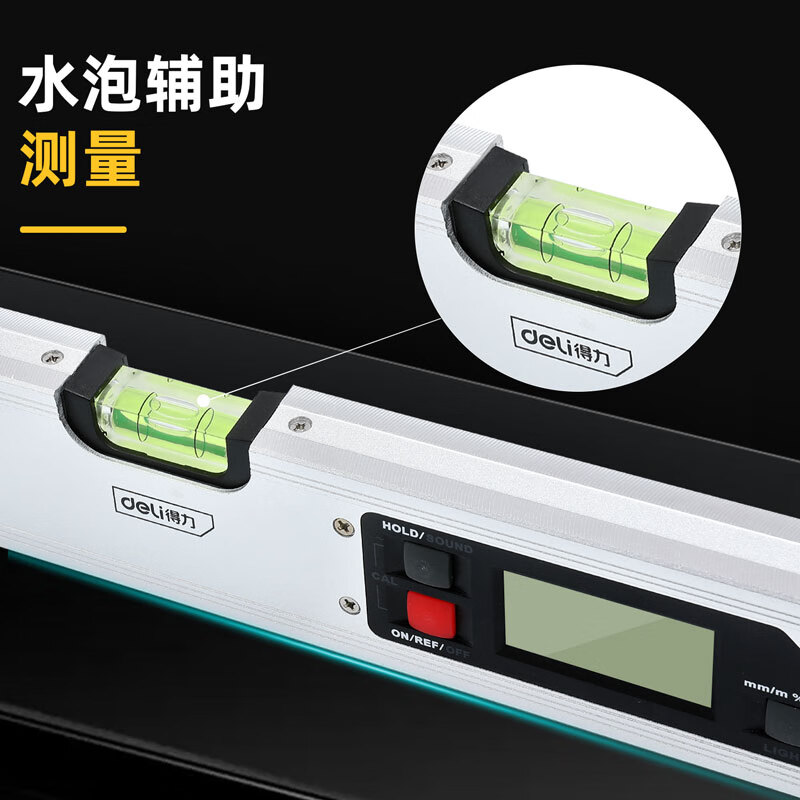 Digital display level ruler high precision slope strong magnetic balance meter aluminum alloy professional angle meter measurement digital display level ruler 400mm