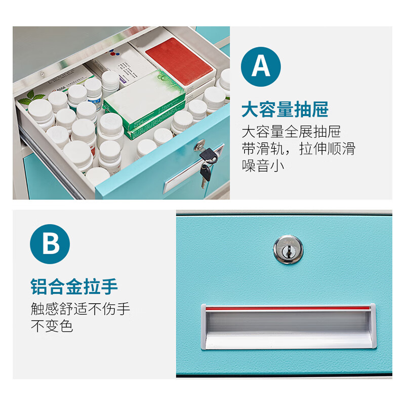 Muyun Steel Pharmaceutical Rack Single and Double Sided Medicine Rack Adjustment Medicine Disposal Table Storage Rack Guolv 850 Operation Desk (Semi-enclosed)