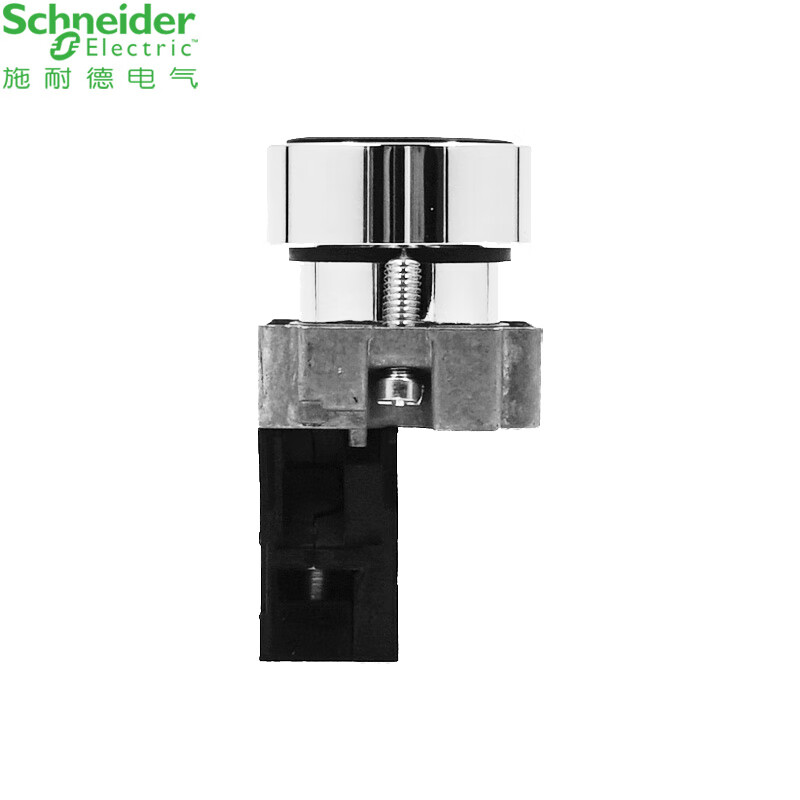 Schneider XB2BA2 push button switch black flat button self-reset 1C/O normally open/normally closed 22mm installation hole XB2BA21C one normally open