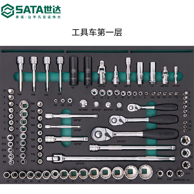 SATA Auto Repair Kit Tool Trolley with Tools for Car Repair and Maintenance Tools for Mercedes-Benz Car Maintenance Pre-order 09925