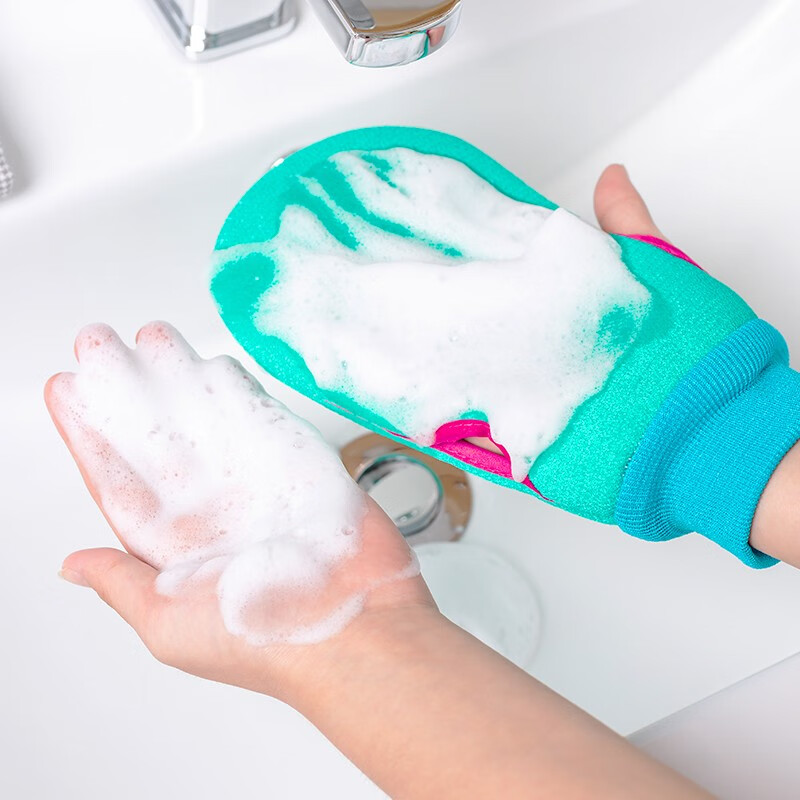 The aristocratic family double-sided bath towel for women, back towel, adult bath towel, dust rub mud rub gloves, frosted powerful bath towel for men 0035 pink