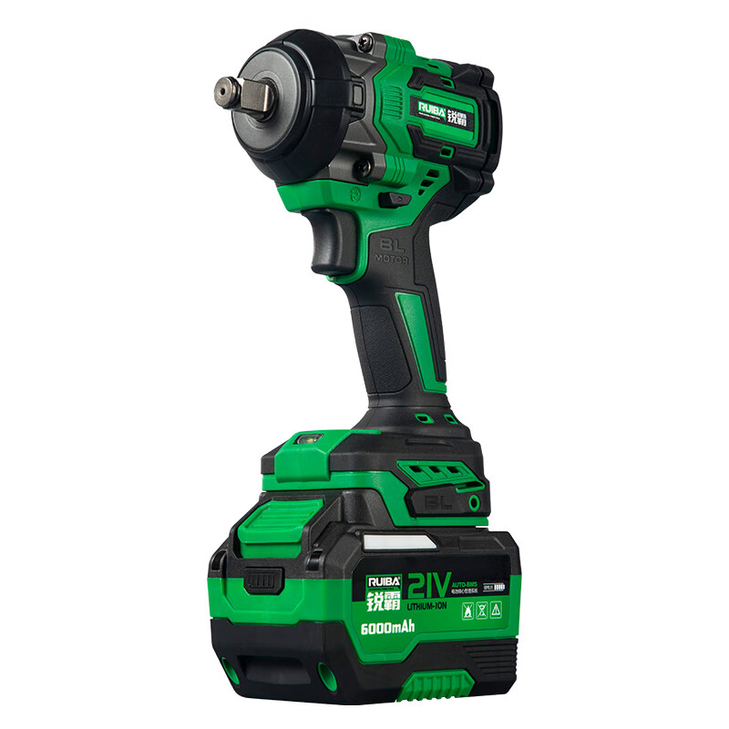 Ruiba electric wrench high torque lithium impact electric wrench wireless auto repair woodworking heavy duty rechargeable impact wind cannon 809S Ruiba 650 N 6000 mAh one battery package