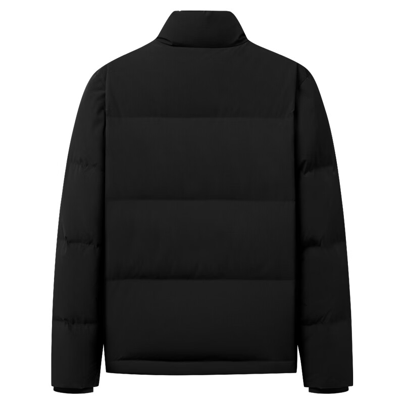 Dances with Wolves 90% Goose Down Autumn and Winter Warm Locking Stand Collar Work Jacket Men's Down Jacket 001 Black 175