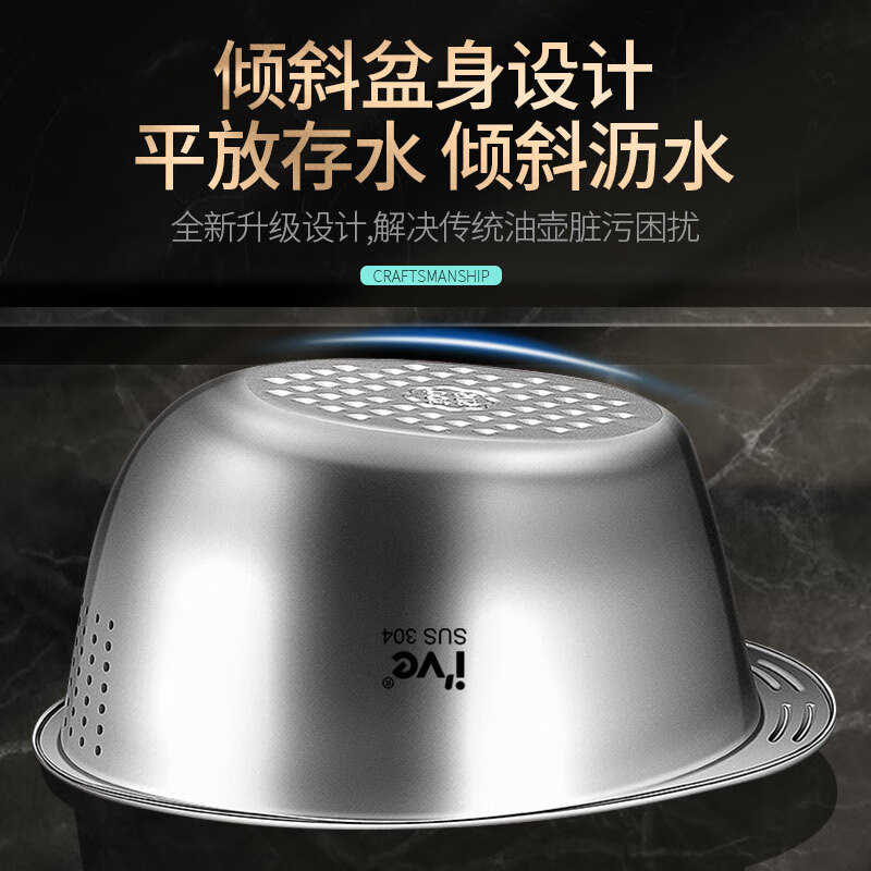 I VE Germany stainless steel rice washing basket, rice washing basin, rice washing basin, drain basin, drain basket, rice washing artifact, small size