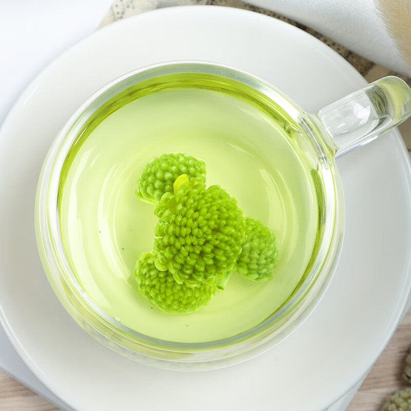 Jiutang (JIUTANG) Green Flower Tea 500g Tibetan Green Basil Flower Soaked Apocynum Tea Sanqing Tea 500g Large Can Buy 2 and Get a Free Water Cup