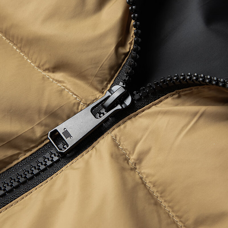 Duck high-fill down thickened short hooded down jacket men's winter style spliced bread coat for young and middle-aged people to prevent cold wave jacket