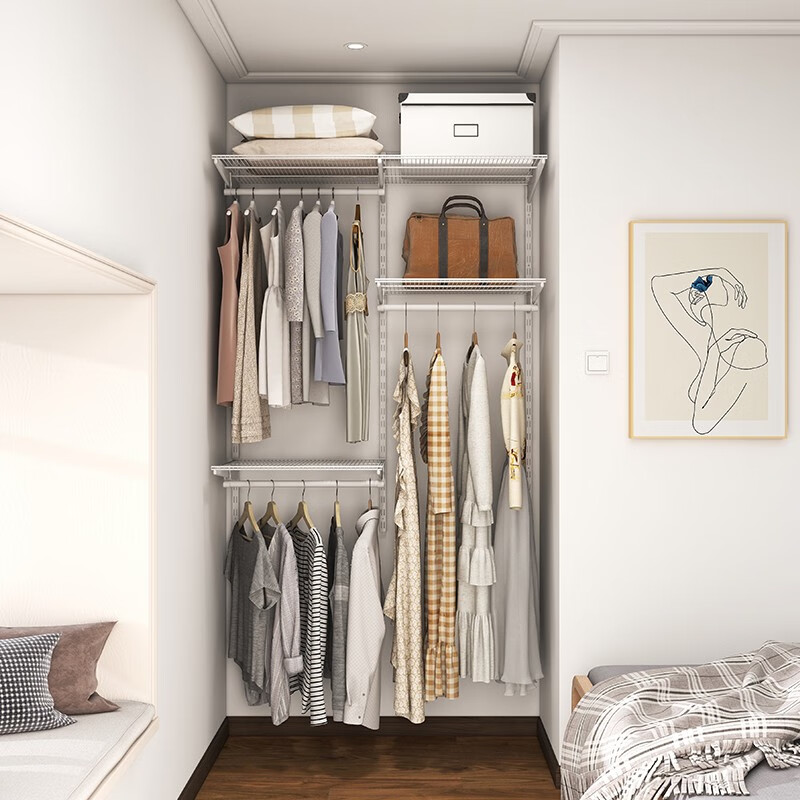 Midas 1.2m small apartment cloakroom wardrobe custom walk-in metal wardrobe whole house custom furniture 1.2m metal wardrobe plan-2 (installation included)