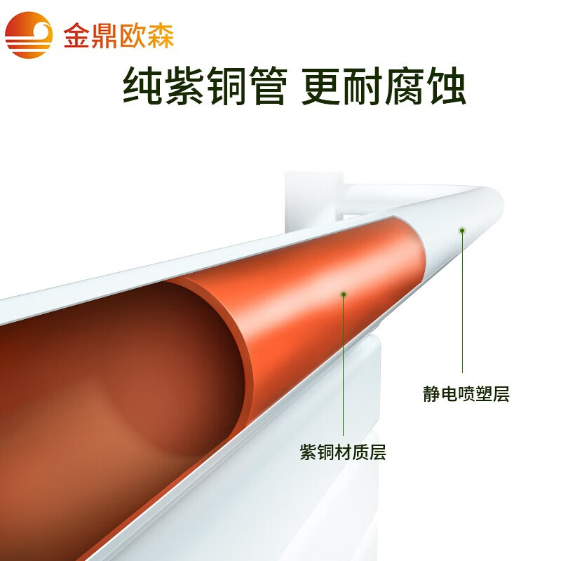 Jinding Ousen copper-aluminum composite small basket radiator bathroom household water heating radiator centralized self-sourced heating bathroom kitchen height 600mm * width 400mm center distance