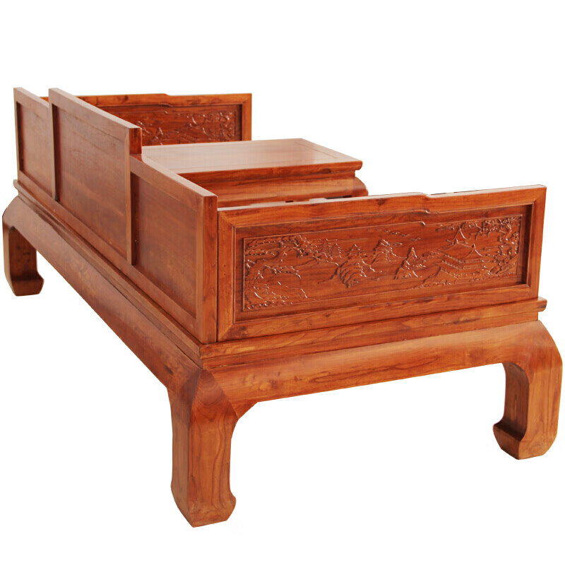 Ruichengtang sofa bed Arhat bed solid wood antique furniture Chinese style Arhat bed with small Kang table coffee table high-end one meter national color Tianxiang wood red