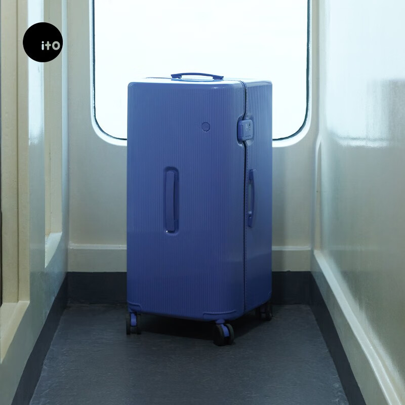 ITO suitcase large capacity men's and women's lightweight small password box checked box overseas boarding case trolley suitcase digital purple TRUNK 26 inches required to be checked