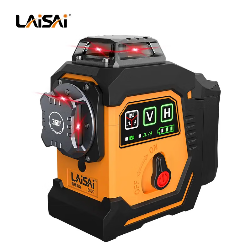 Laser Laser's new 12-line LS6667 high-brightness 200 mW laser level strong light infrared high-precision level 12-line 6667 dual electric strong red light 200 mW