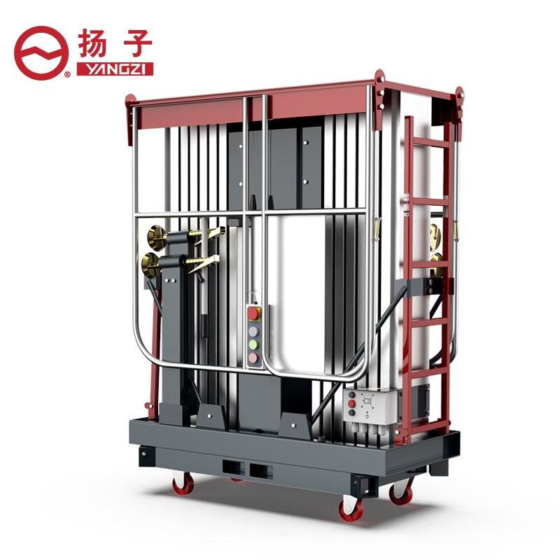 Yangzi (YANGZI) electric hydraulic lift double-column high-equipped mobile lifting platform installation and maintenance climbing vehicle, double mast raised 8 meters, load capacity 250KG